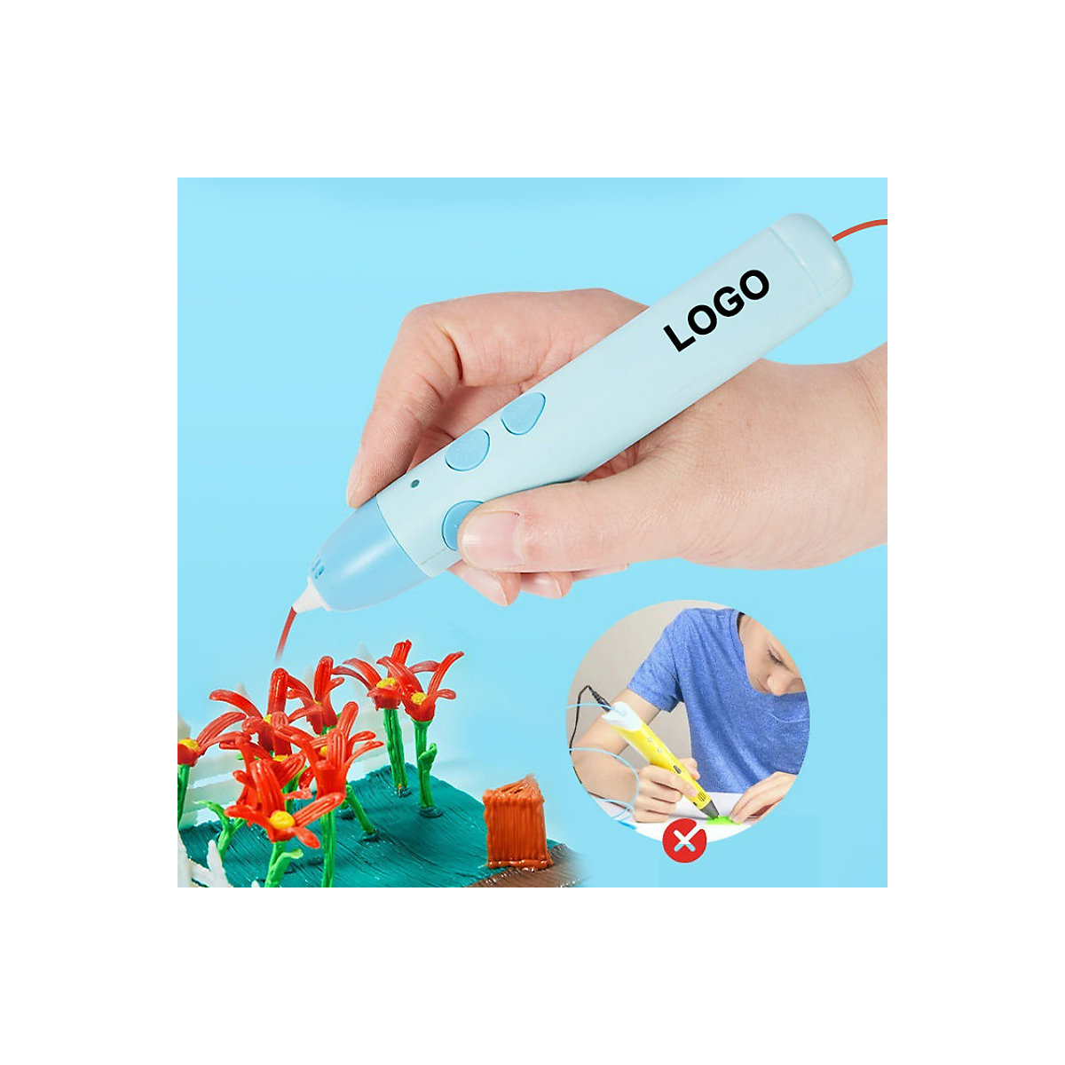 3D gedruckter Stift Cryogenic Smart Doodle Pen 3D-Druckstift kryogener intelligenter Kritzelstift dreidimensionaler Zeichenstift wiederaufladbar kreative Geschenke Kinderspielzeug Schreibwaren