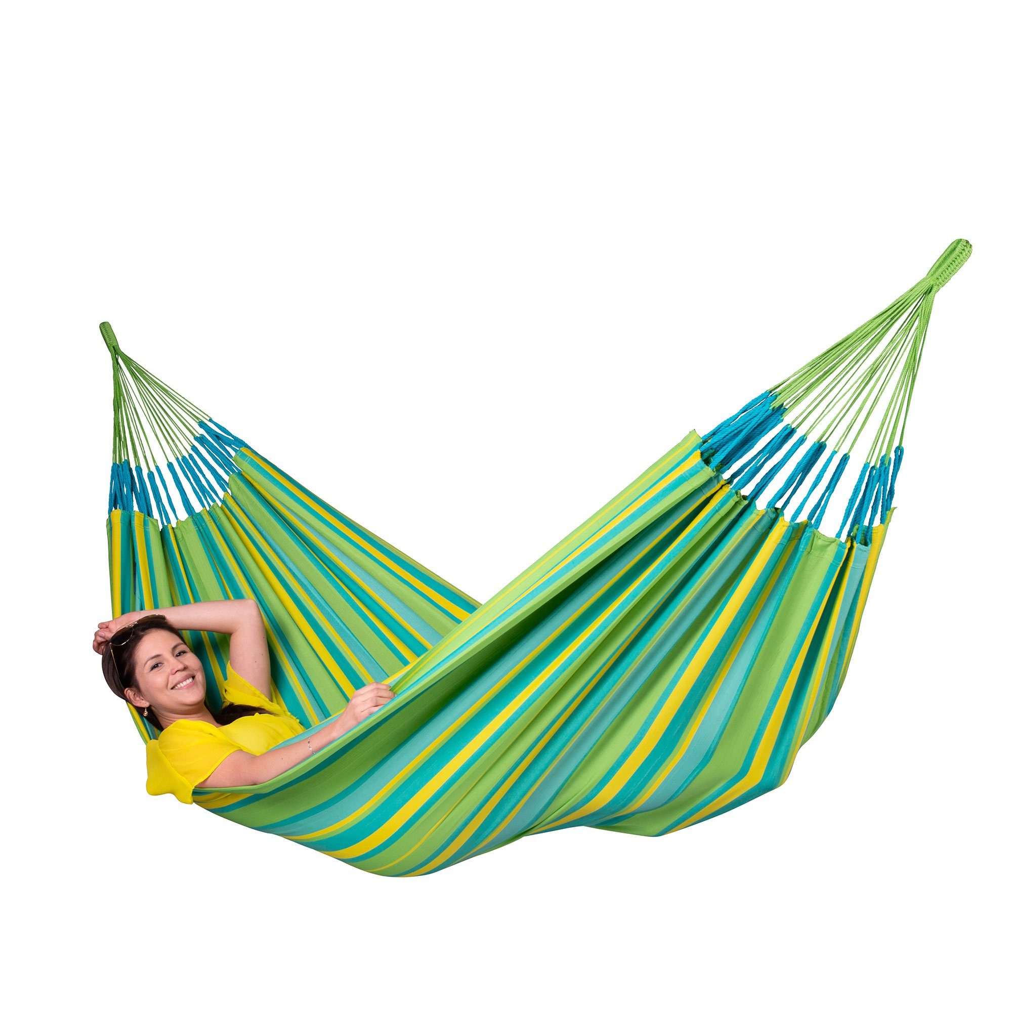 La Siesta Hängematte Brisa Lime - Klassische Doppel-Hängematte Outdoor- LA SIESTA, Hochwertige Qualität