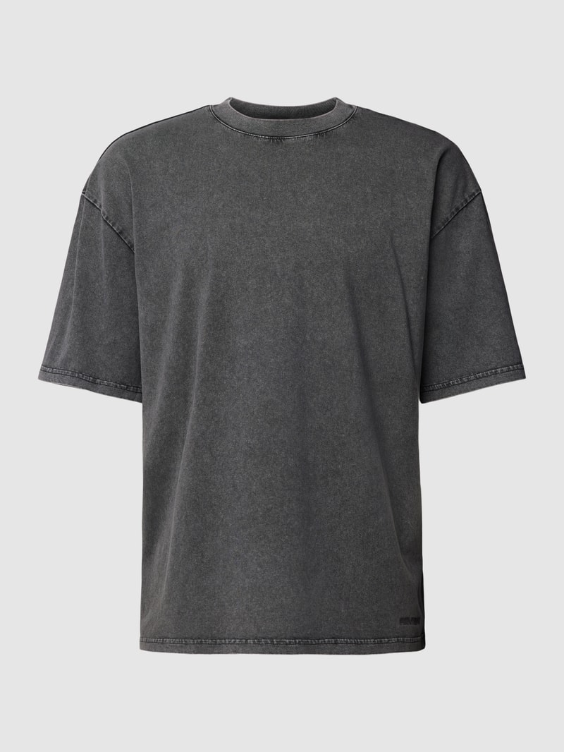 T-Shirt mit überschnittenen Ärmeln in anthrazit