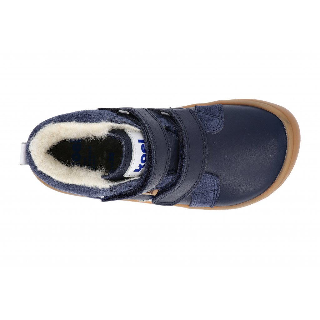 Koel4kids Ethan TEX Wool Blue 07T023.102 mit Wolle gefütterte Winterbarfußschuhe