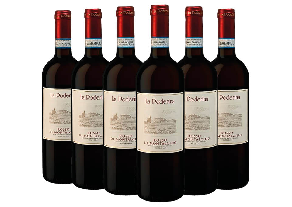 Rosso di Montalcino DOC 2022 La Poderina 6 bouteilles de 0,75 ℓ