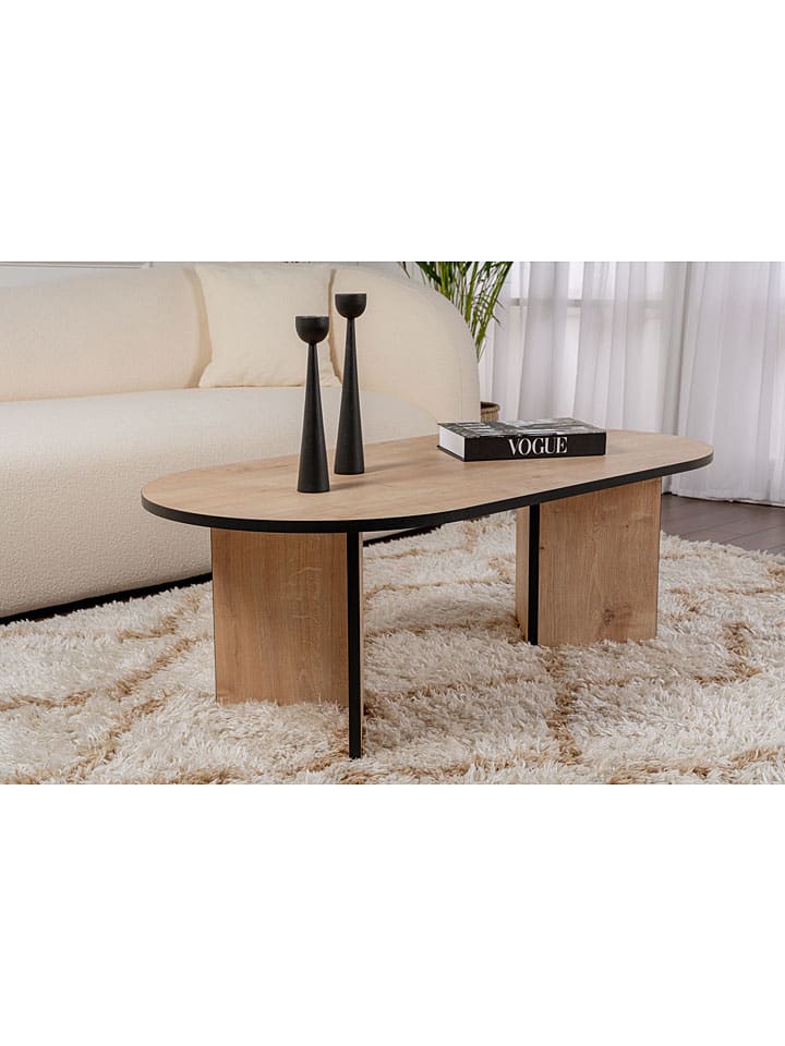 Scandinavia Concept Couchtisch ''Sable'' in Hellbraun/ Schwarz - (B)119 x (H)39,8 x (T)60 cm günstig kaufen onesize