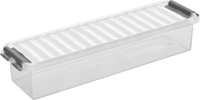 Helit Q Line Aufbewahrungsbox Kunststoff Q Line Weiß 0,9 Liter 60 (H) x 270 (B) x 86 (T) mm 6 Stück