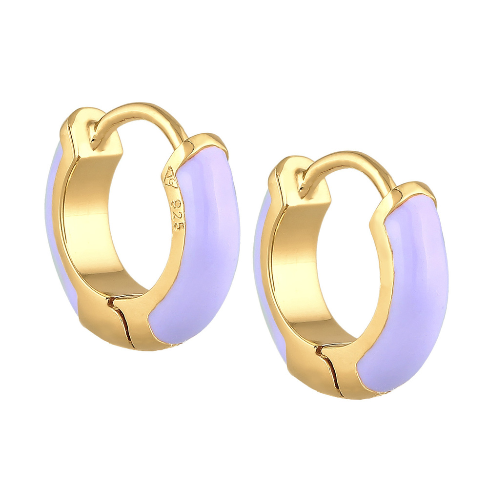 Elli Elli by Julie & Grace Boucles d'oreilles pour femmes, violette, basique, minimal, Boucles d'oreilles