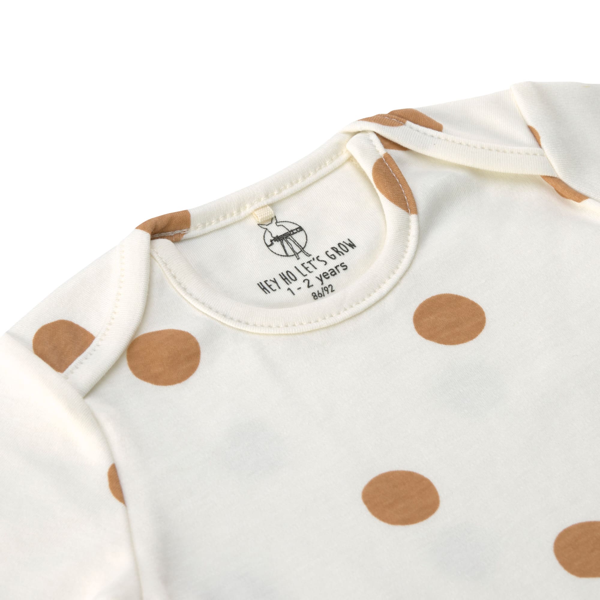 Baby Body kurzarm - Bio Baumwolle, Punkte, Weiß