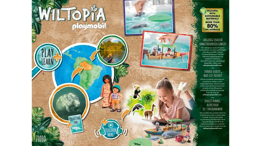 PLAYMOBIL 71010 -  WILTOPIA Bootsausflug zu den Seekühen