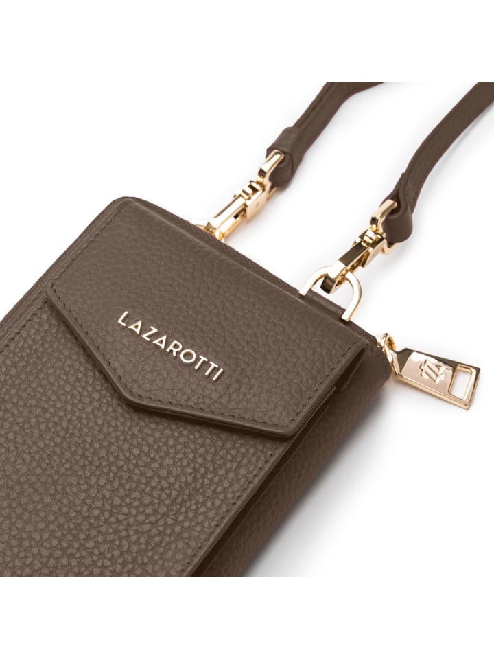 Lazarotti Bologna Leather Handytasche Leder 11 cm in taupe günstig kaufen onesize