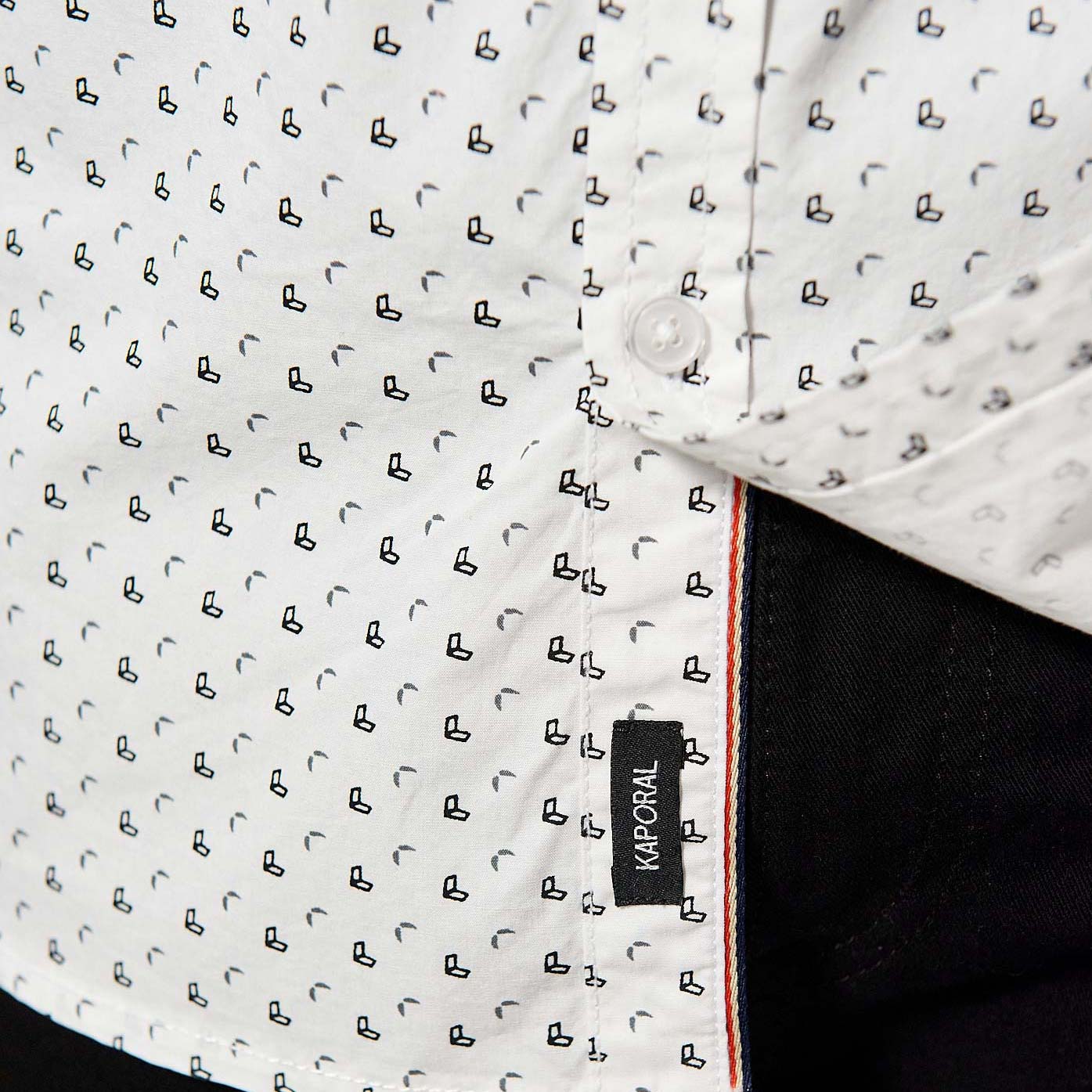 TITO   Chemise blanche all over Homme en 100% coton bio