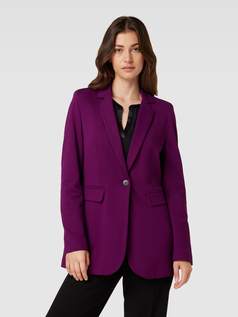 Longblazer mit Knopfverschluss in aubergine