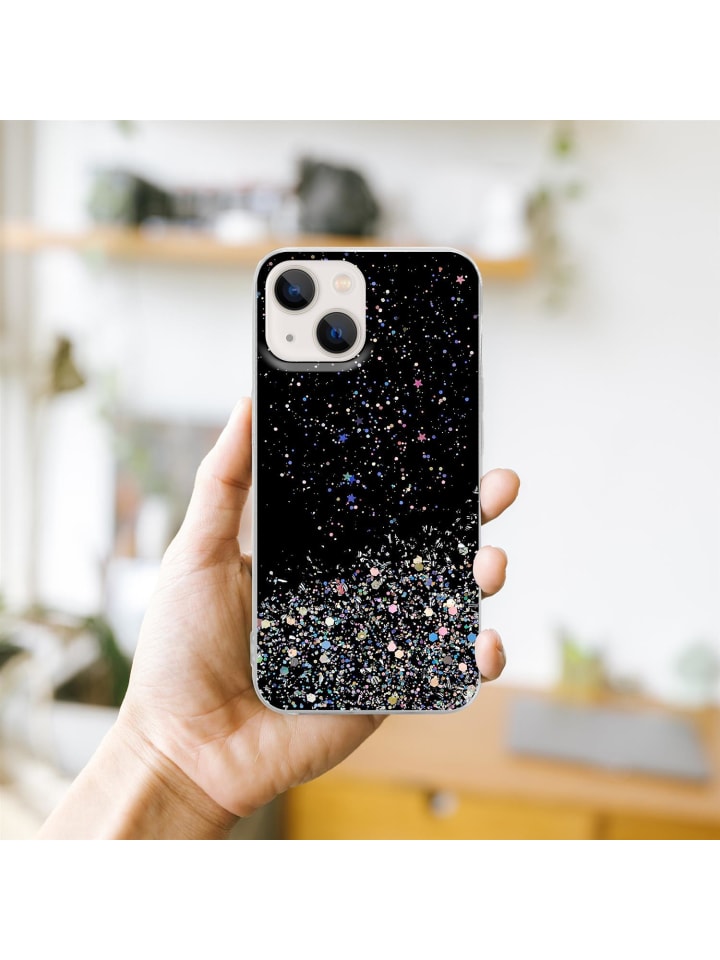cadorabo Hülle für Apple iPhone 13 Glitter in Schwarz mit Glitter günstig kaufen onesize