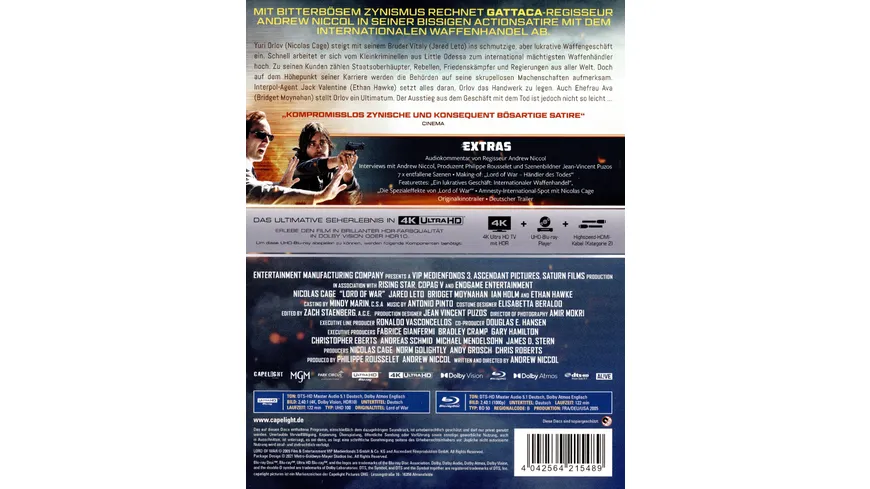 Lord of War - Händler des Todes - 2-Disc Steelbook (4K Ultra HD) (+ Blu-ray 2D)