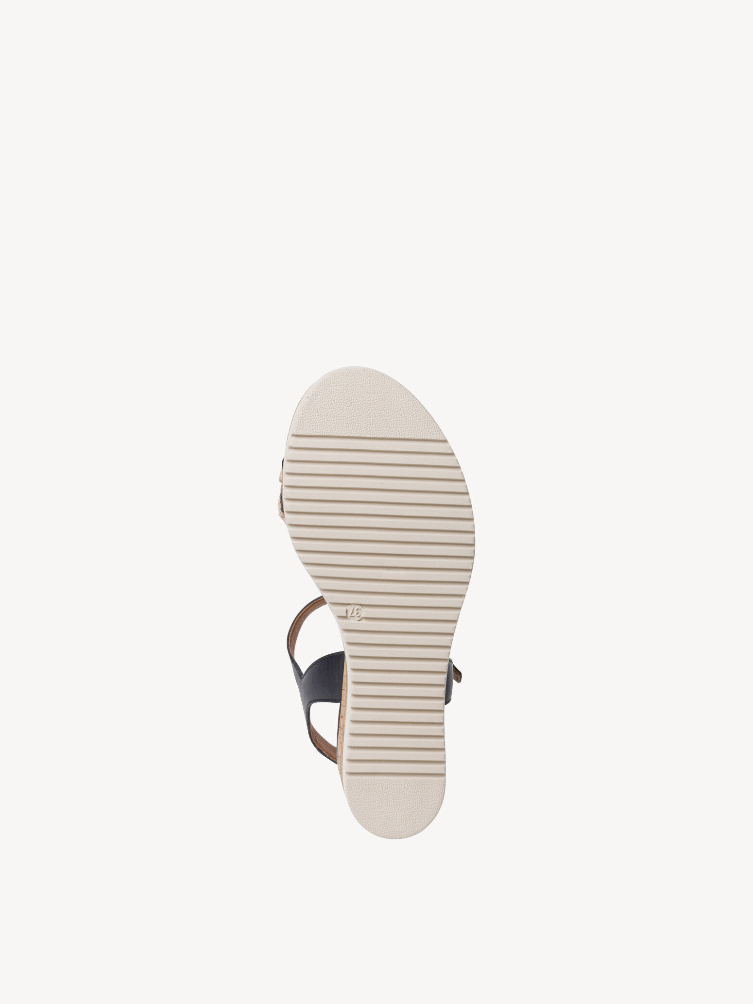 Sandale à talon en cuir - bleu