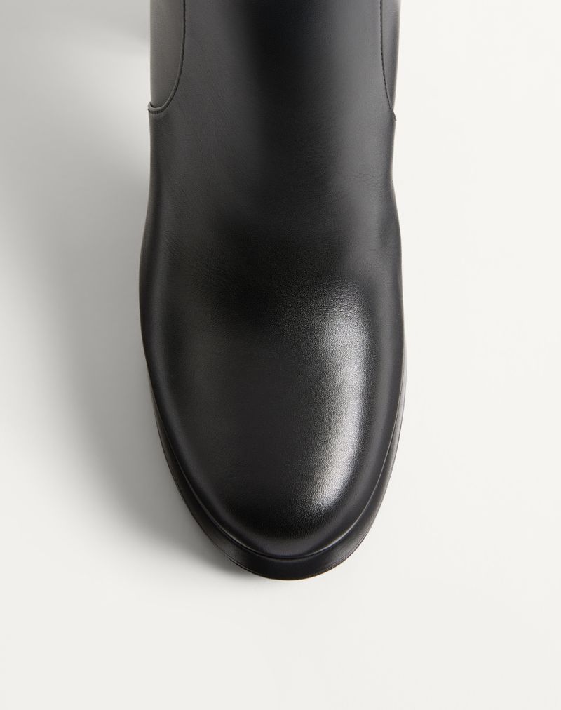 Fawcette 90mm kalveskinds-platforms-ankelstøvle