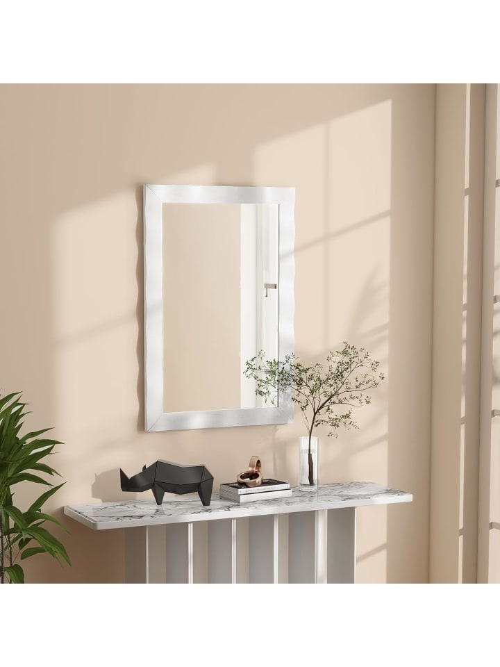 COSTWAY Wandspiegel 106 x 71.5 cm in Weiß günstig kaufen onesize