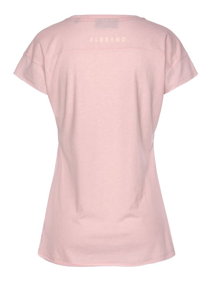 ELBSAND T-Shirt in rosé meliert günstig kaufen