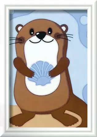 CreArt Fröhlicher Otter - Malen nach Zahlen für Kinder ab 7 Jahren