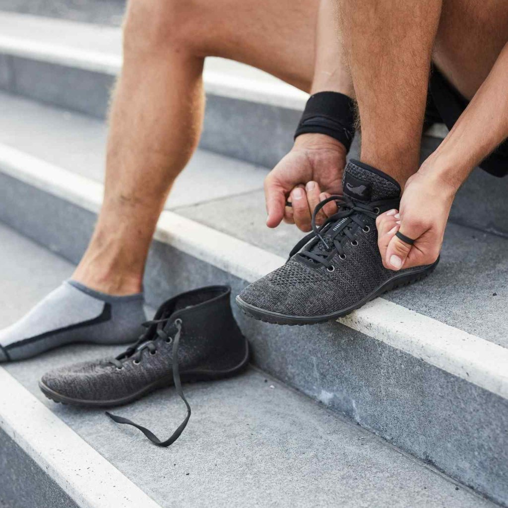 Leguano Go Mixed Black Barfuß-Stiefeletten