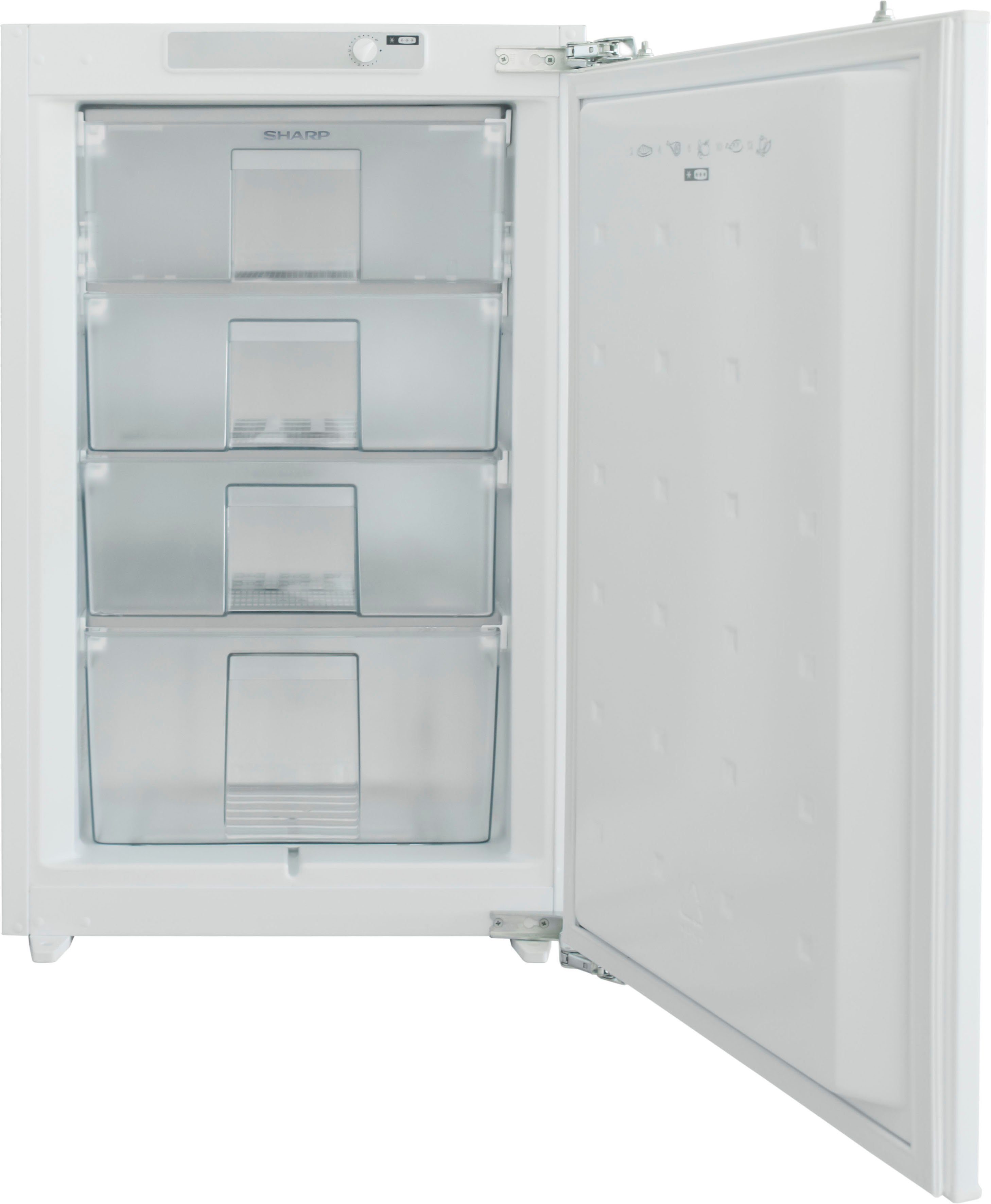 Sharp Einbaugefrierschrank SJ-SE099M0X-EU, 87,5 cm hoch, 54 cm breit