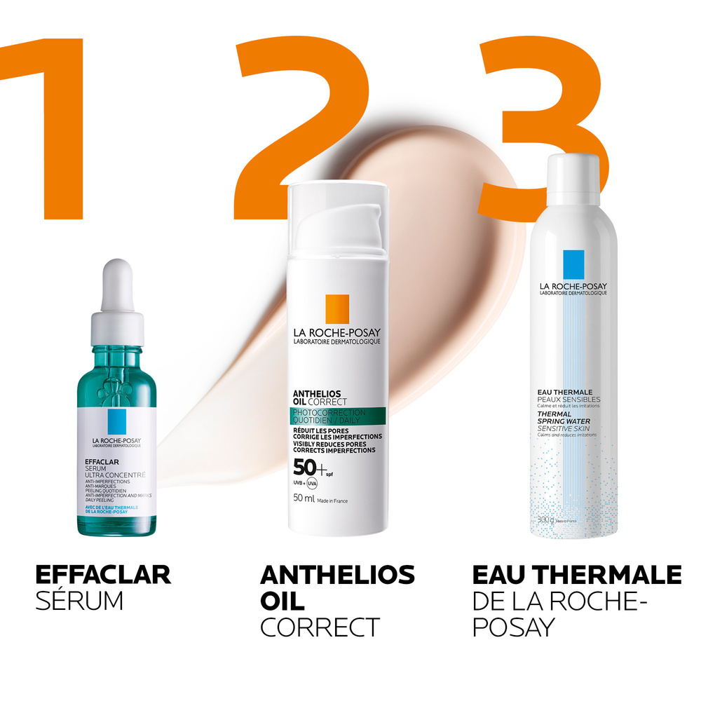 La Roche-Posay Anthelios Crème solaire visage réduit les pores et corrige les imperfections SPF50