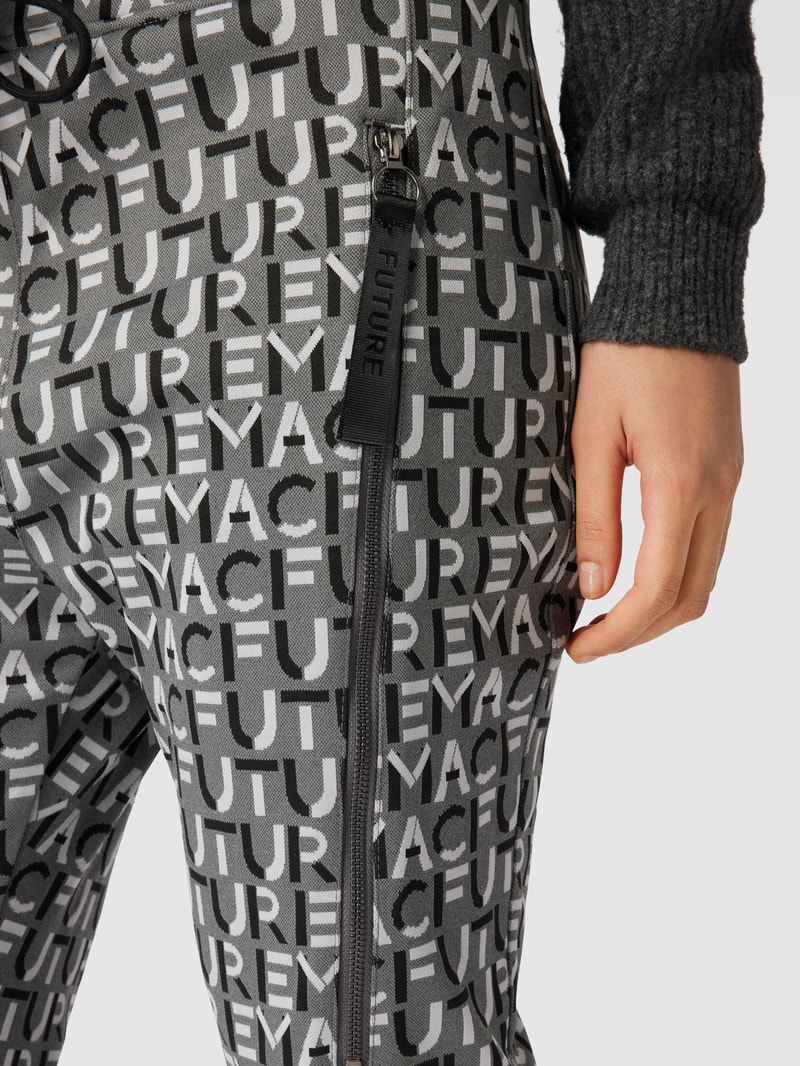 Sweatpants mit Allover-Muster Modell 'FUTURE' in dunkelgrau