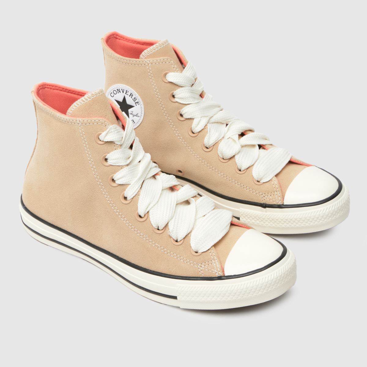 Converse – All Star – Beige höga sneakers