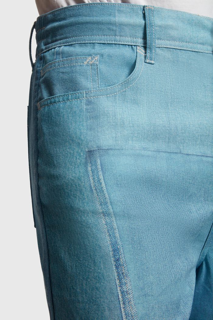Shorts mit Allover Denim-Print