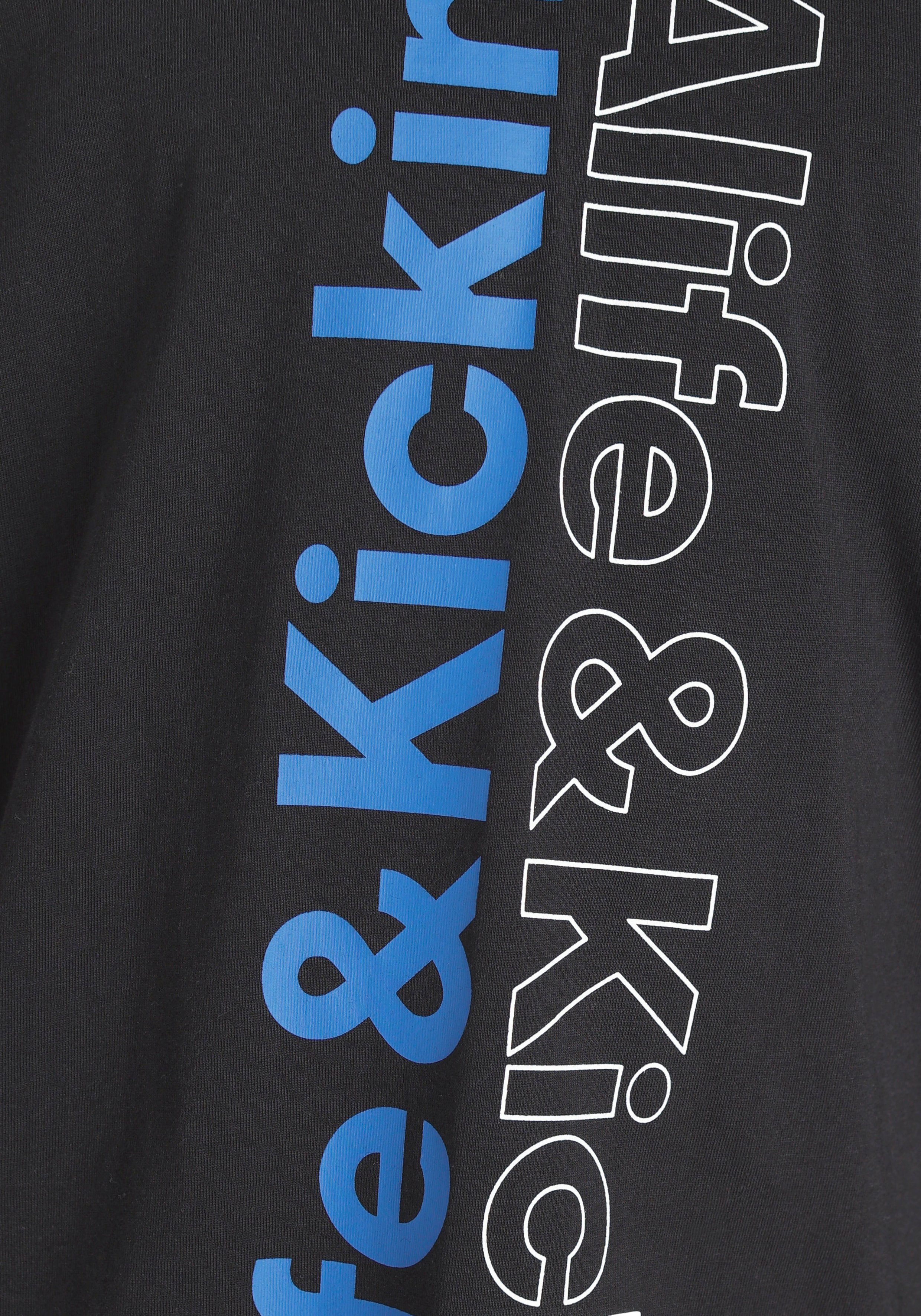Alife & Kickin Kapuzenshirt Logo-Print cooler Längstdruck