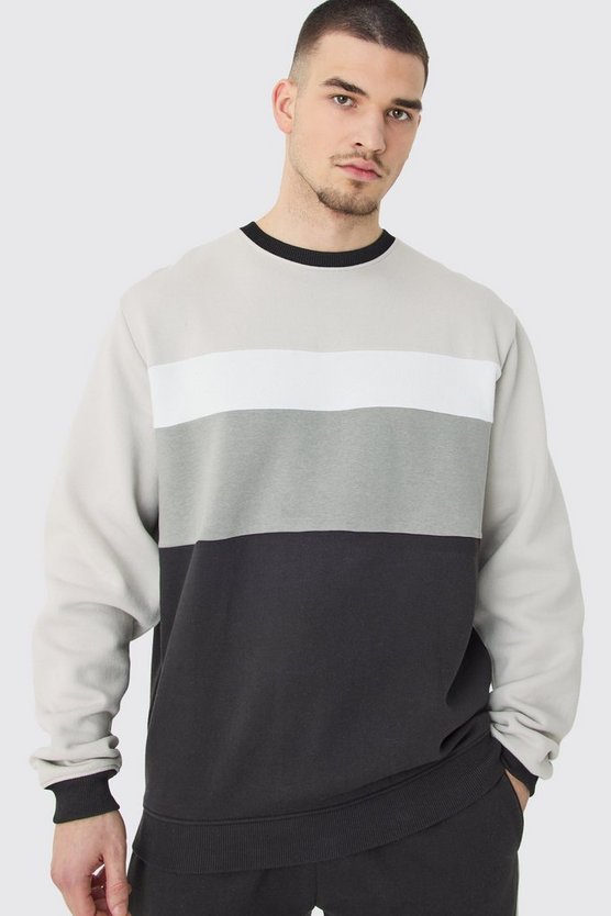 Tall Colorblock Sweatshirt-Trainingsanzug