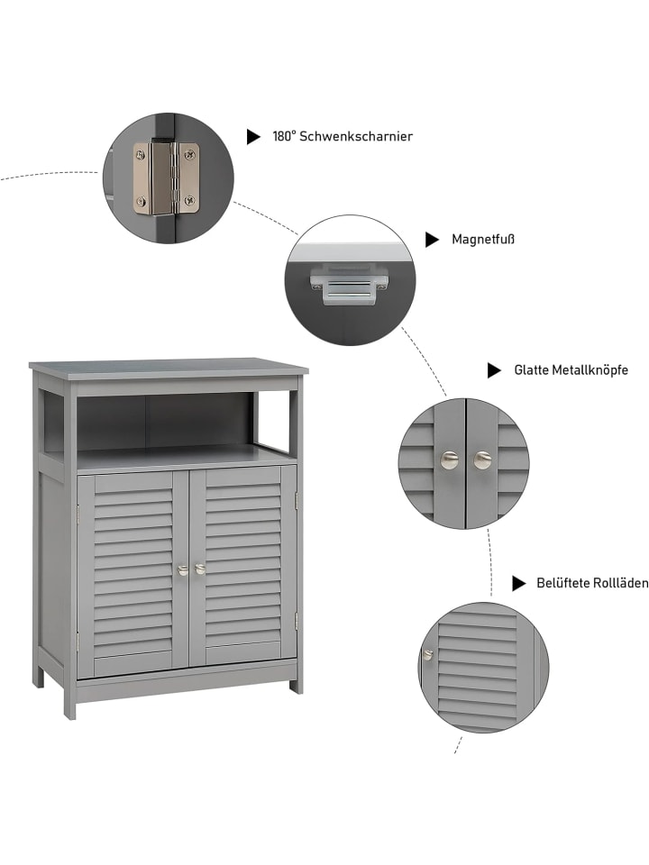 COSTWAY Badezimmerschrank in Grau günstig kaufen onesize