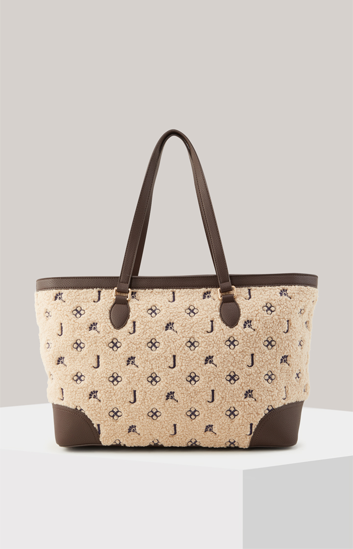 Shopper Decoro Peluche Mariella in Beige