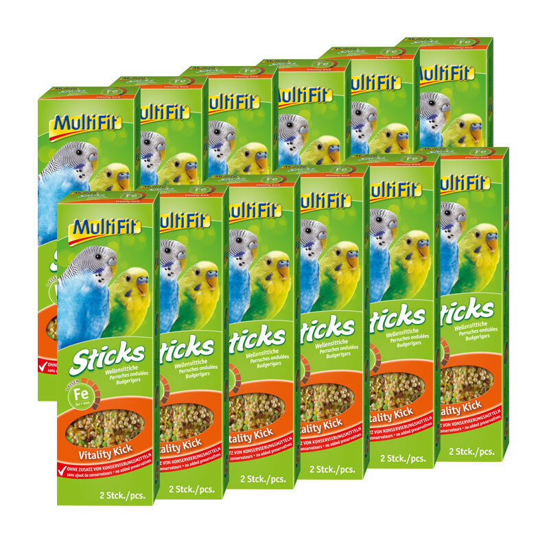 MultiFit Snacks MultiFit Wellensittich Sticks 12x2er Vitality Kick