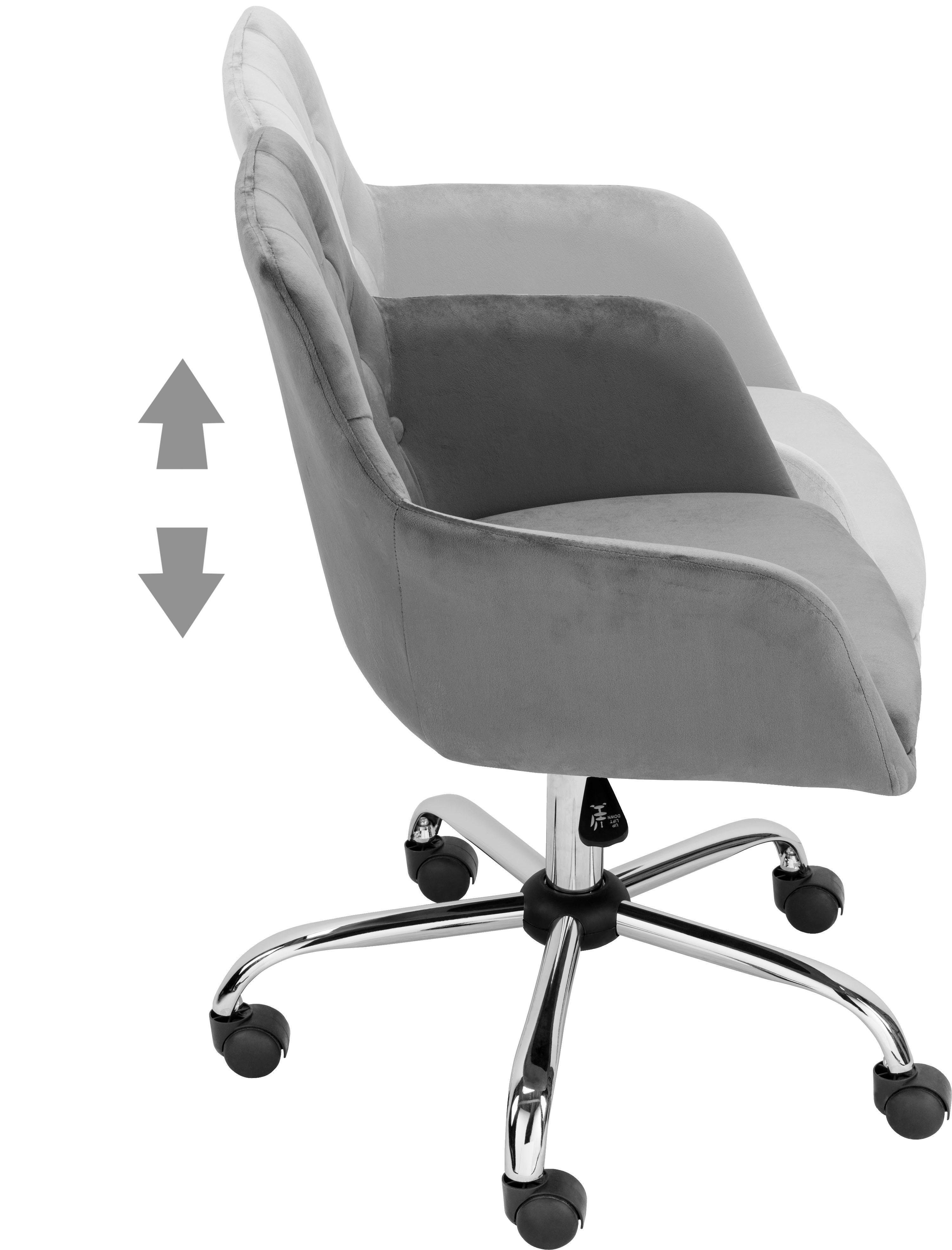INOSIGN Bürostuhl Perry, eleganter Samtstuhl, gepolstert