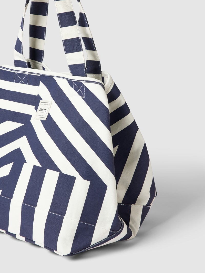 Shopper mit Allover-Muster in dunkelblau