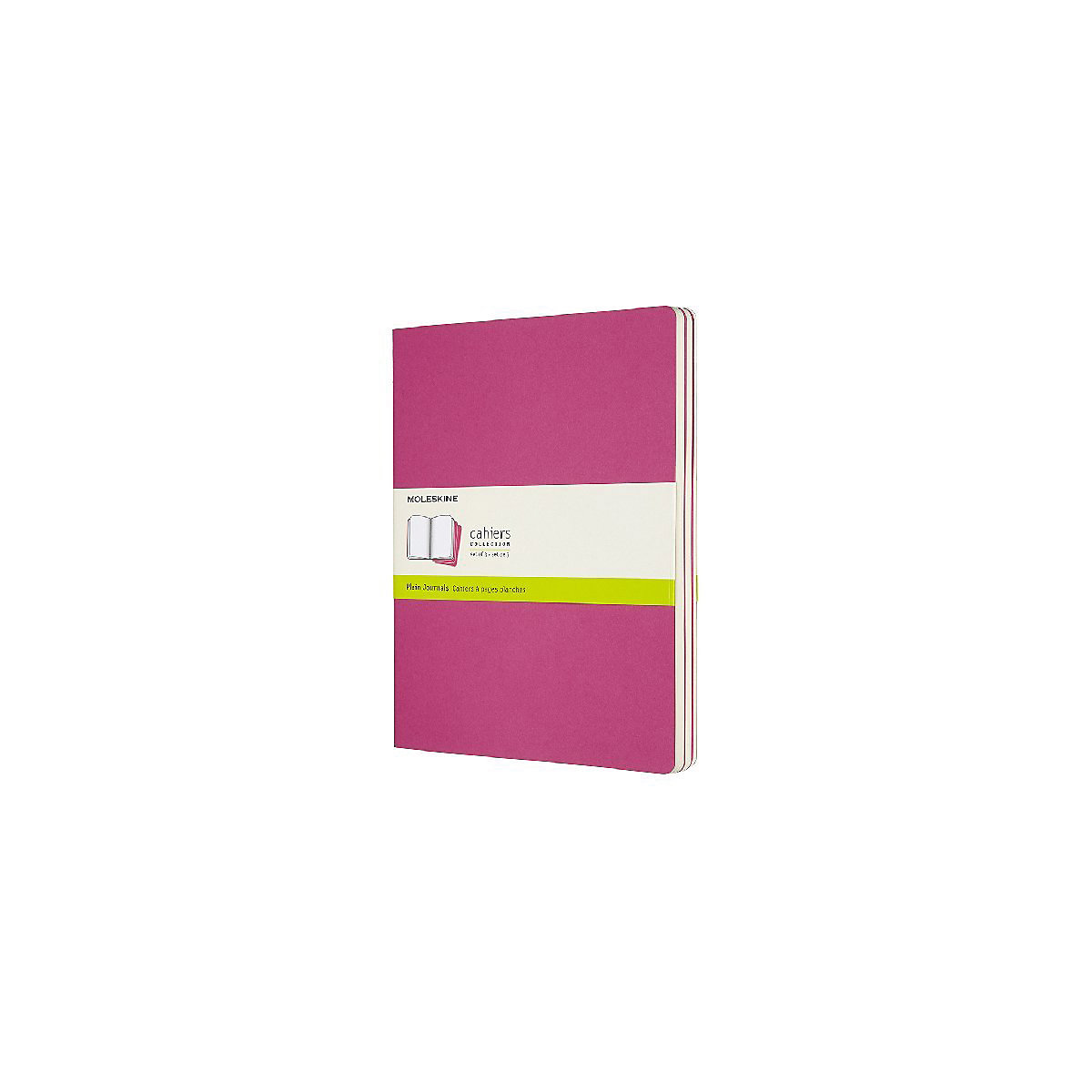 Moleskine Cahier Notizhefte Blanko, Xlarge, Kartoneinband, 3er Set, Kinetisches Pink