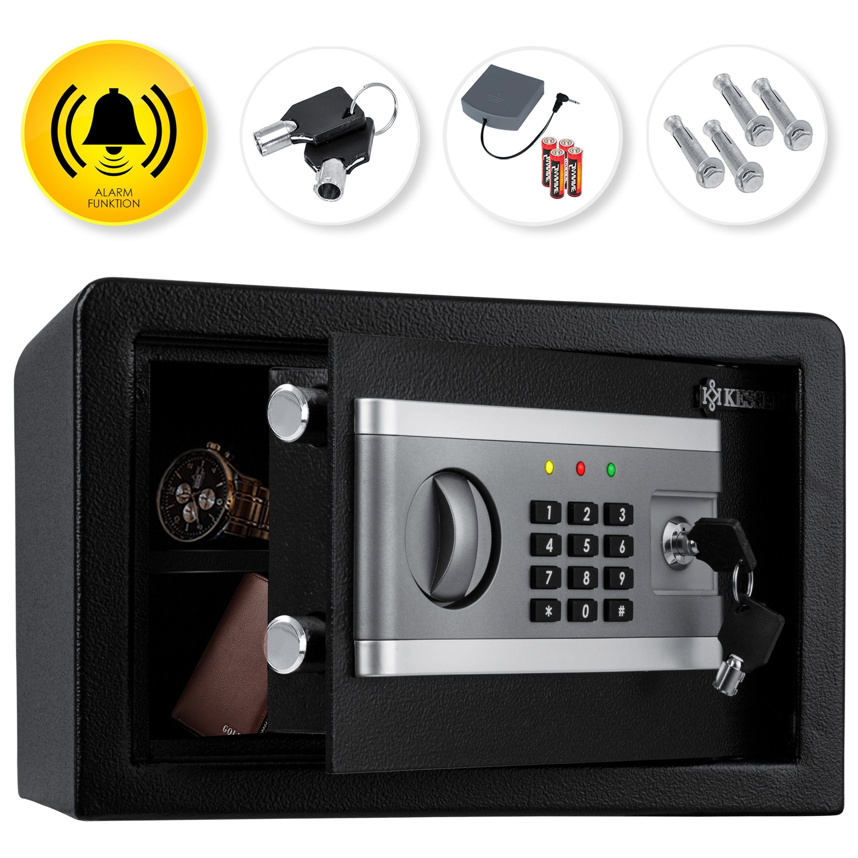 KESSER Tresor, Elektrischer Tresor Inkl. Batteriebox Elektronischer Safe 3