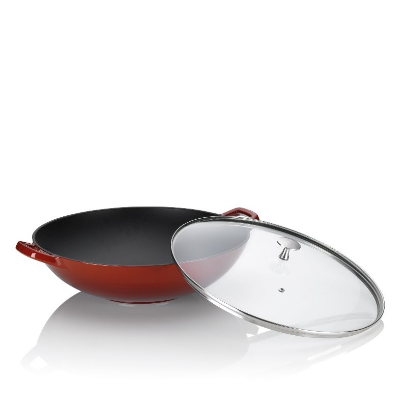 kela Gusseisen Wok Calido Rot Ø 36 cm