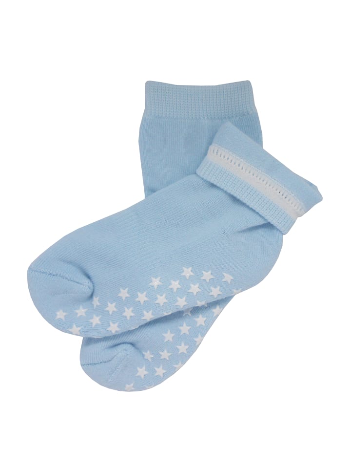 Yalion 9er Pack Antirutschsocken Halbplüsch in Blau günstig kaufen