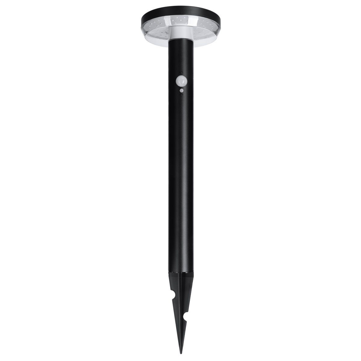 Kiom LED Außen-Stehlampe Solar Wegeleuchte Piran Spike 50 cm schwarz Sensor, Bewegungsmelder und Dauerlicht, LED, LED-Leuchtmittel fest verbaut, warmweiß