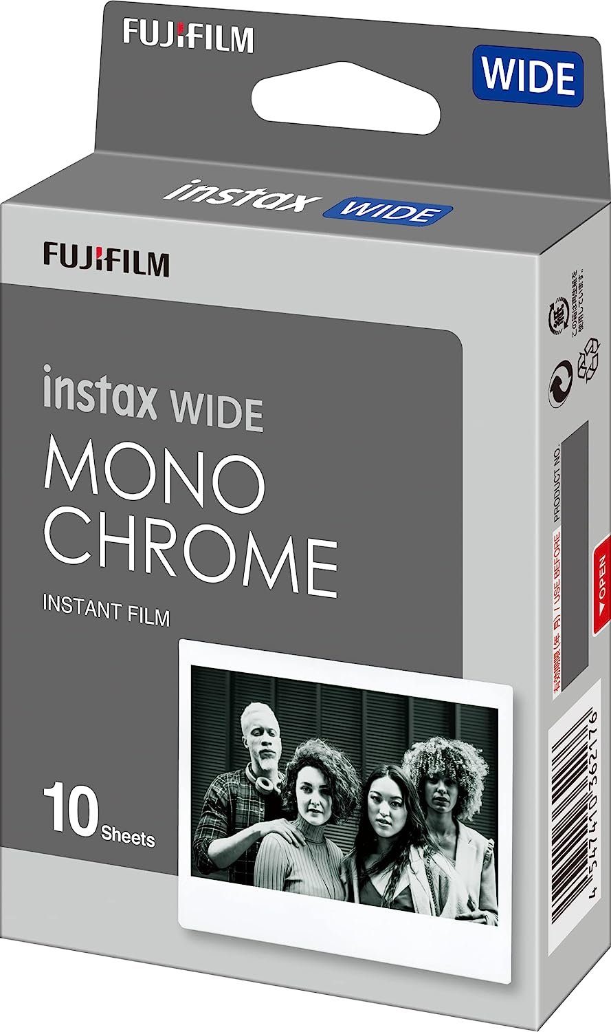 FUJIFILM instax WIDE 10 Filme Monochrome Fotos Sofortbildfilme Sofortbildkamera