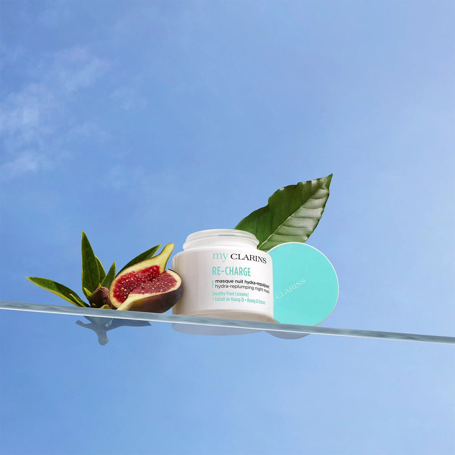 MY CLARINS RE-CHARGE Masque Nuit Hydra-Repulpant - Mascarilla facial hidratante, Tratamiento facial hidratante de noche
