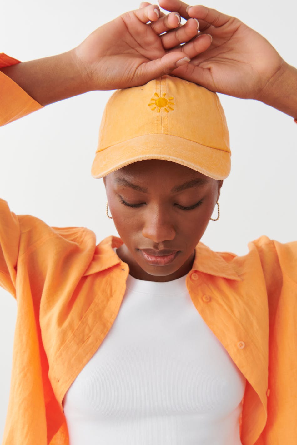 Washed cotton cap