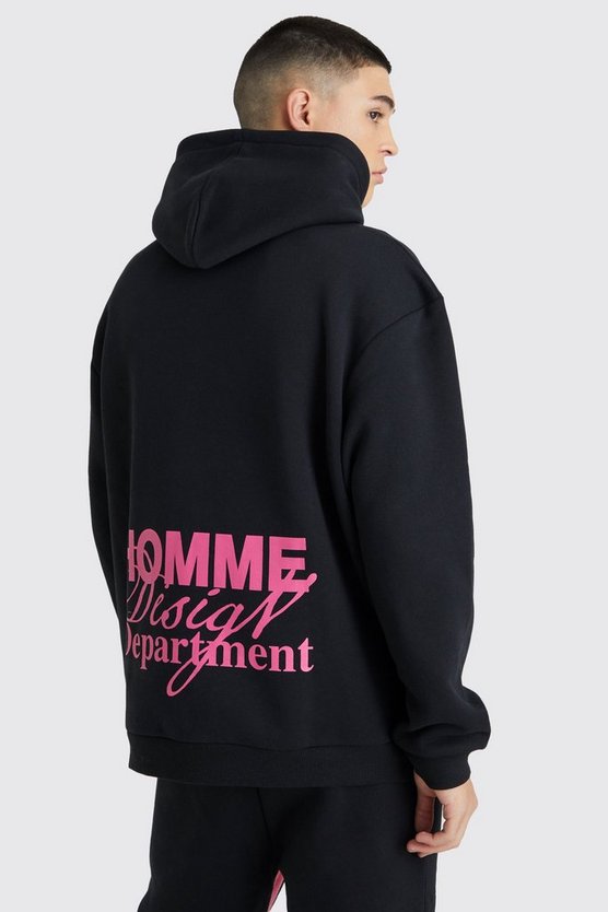 Oversize Trainingsanzug mit Homme-Print