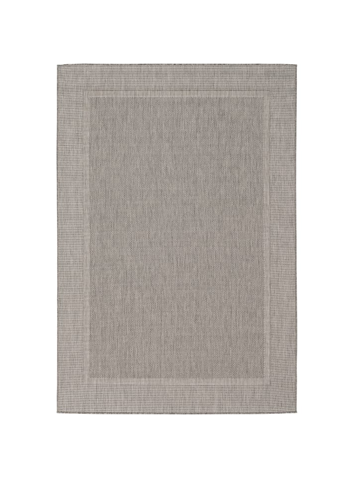 Pergamon In & Outdoor Teppich Natur Valencia Bordüre in Antraciet günstig kaufen