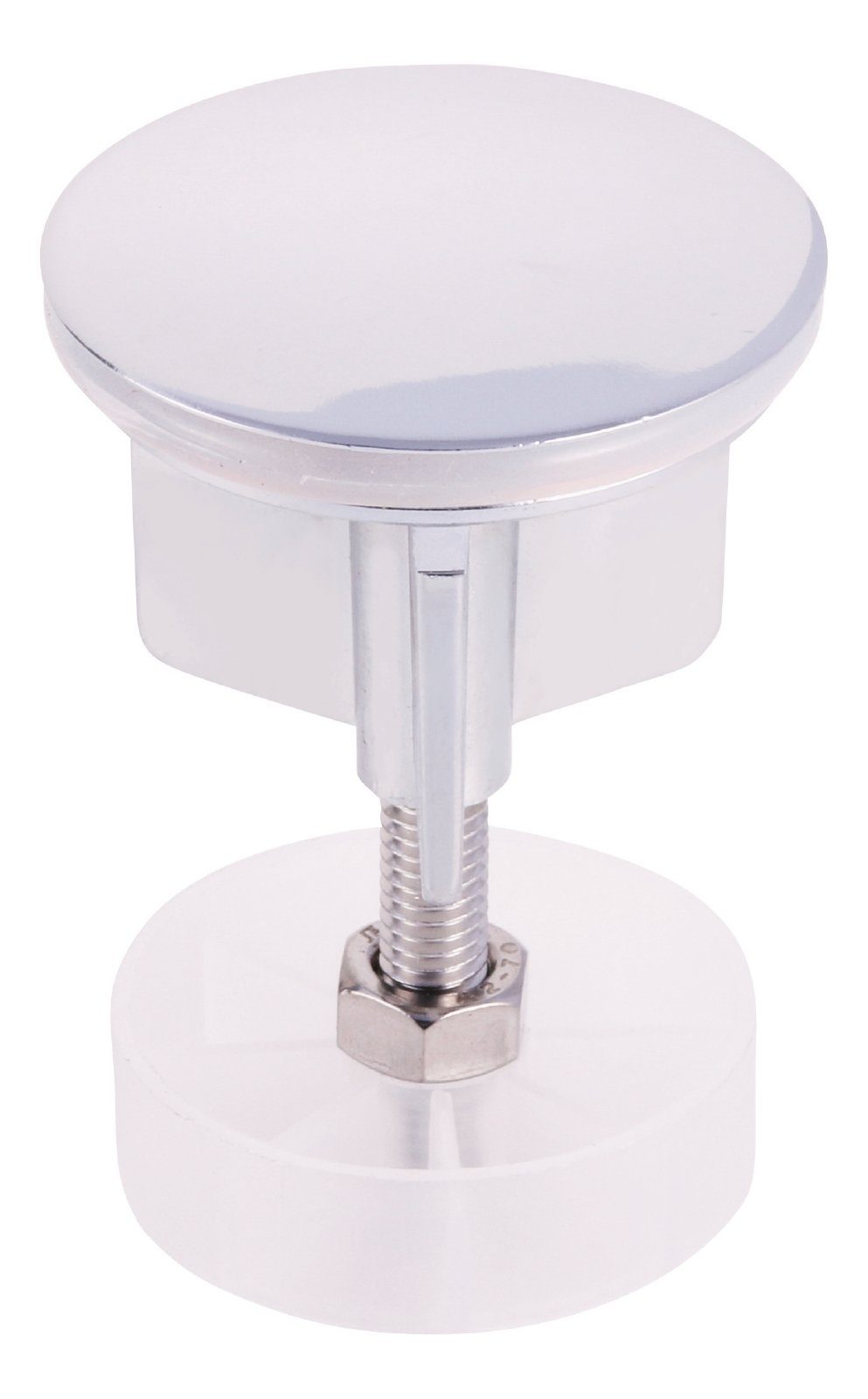 SANITOP WINGENROTH Waschbeckenstöpsel, Ø 4 cm (1 St., Waschbeckenstöpsel für Ab- und Überlaufgarnituren), Ventilstopfen, Zentrierstern, Haarsieb, höhenverstellbar, 191975
