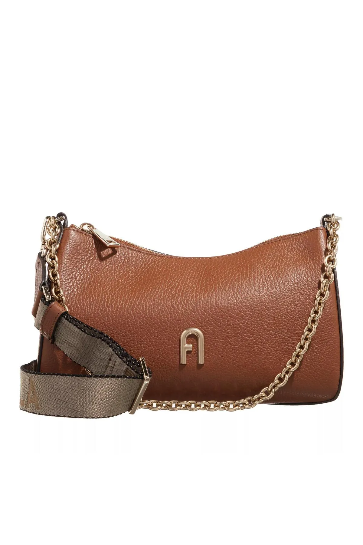 FURLA  Primula Mini C.Body Doppelgurt Cognac H+Metall Taupe