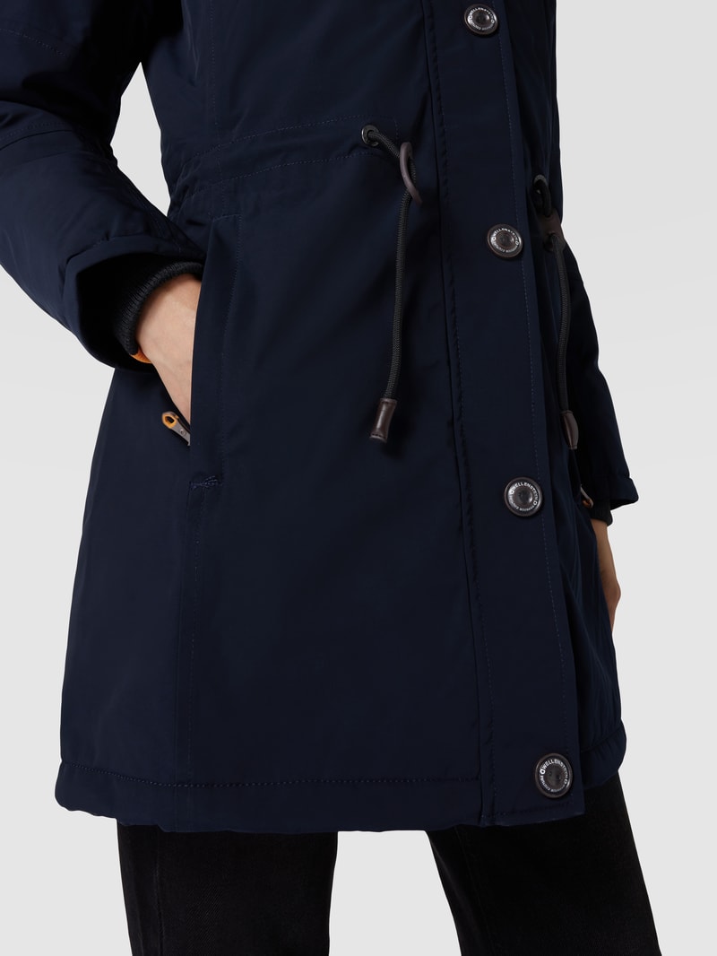 Funktionsjacke mit abnehmbarem Webpelz im Modell 'Wolkenlos 878' in marineblau