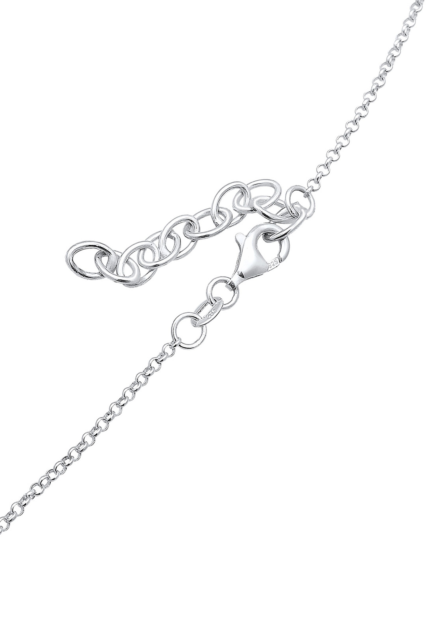 Collana girocollo da donna Elli con motivo geometrico a cerchi, finitura opaca, in argento sterling 925.