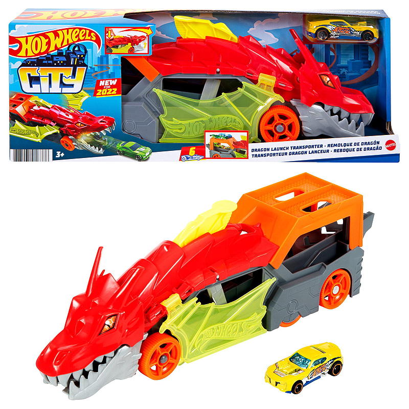 Hot Wheels City dragon launch transporter