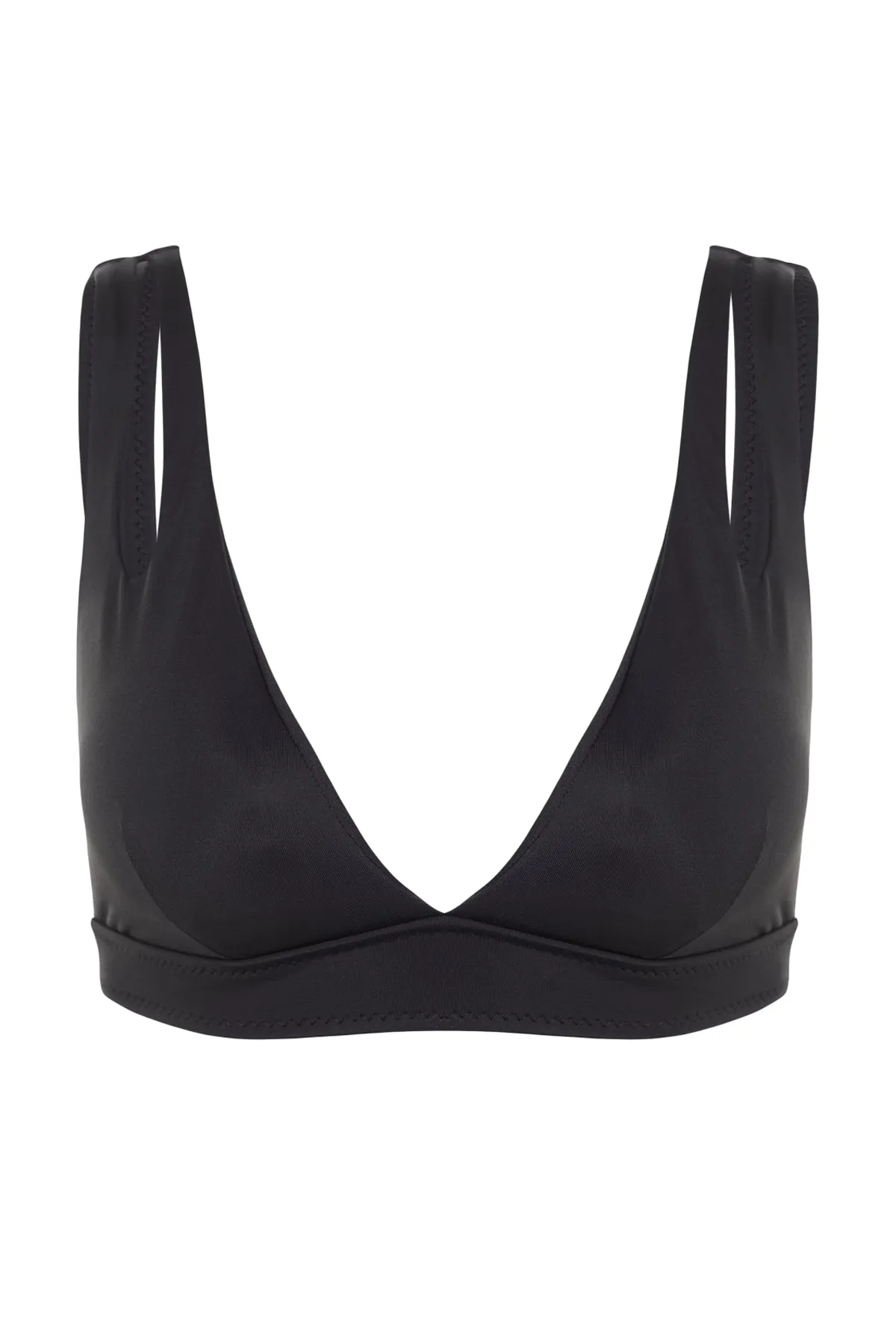 Trendyol Collection  Schwarzes Triangel-Bikinioberteil mit Ausschnitt/Fenster TBESS20BU0202