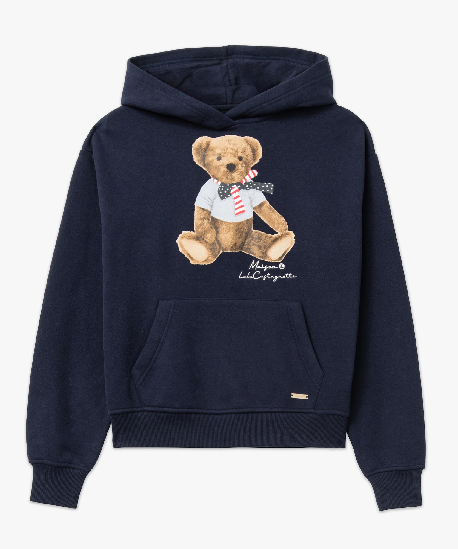 Sweat à capuche imprimé en molleton doux femme - LuluCasta... marine | GEMO